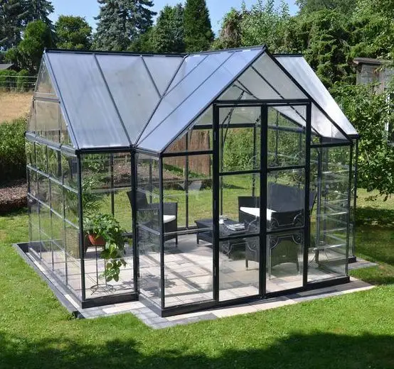Custom Factory New Design Aluminum Sun Rooms Winter Garden Glass House Greenhouse 1