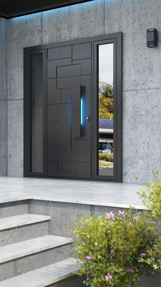 Modern Aluminium Enterence Panel Door 1