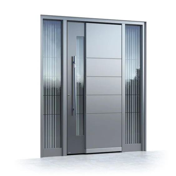 Modern Aluminium Enterence Panel Door 4